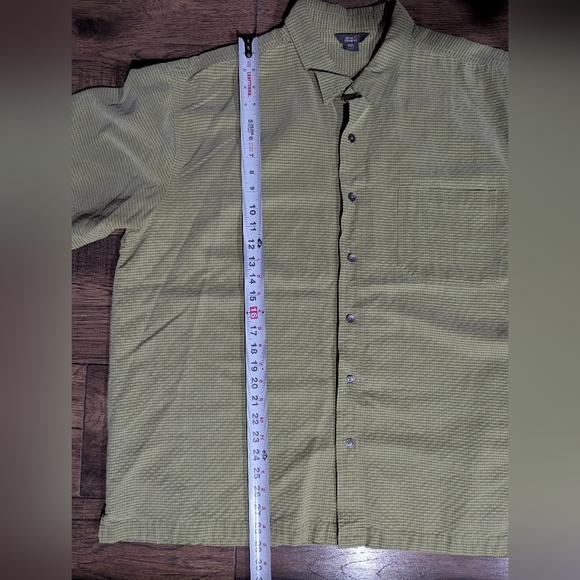 Royal Robbins Button Up Rayon Blend Shirt Mens XXL Relaxed Fit Sage Green Plaid - Picture 9 of 14